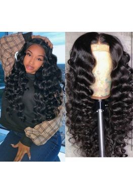 Brazilian virgin middle part natural wave 360 lace wig--hb20