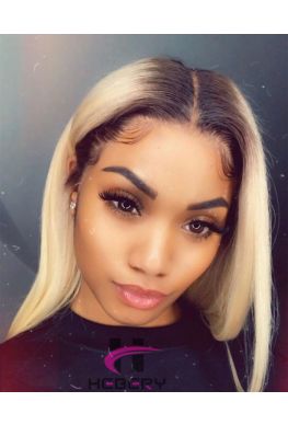 1b/613 color Pre plucked Glueless Lace front wig Brazilian virgin human hair--hb555