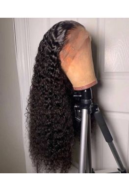 Pre plucked 13x6 Glueless Lace front wig Brazilian virgin curly--hb999