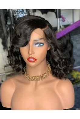 Side part  wave 360 lace wig unprocessed brazilian virgin hair wig--hb132