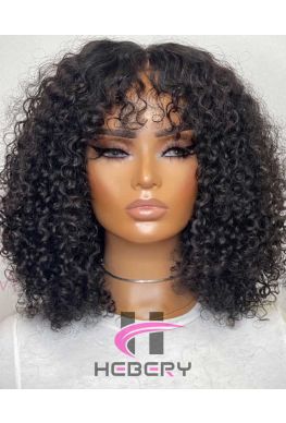 Light fringe curly 360 Wig 100% Virgin Human Hair--hb381