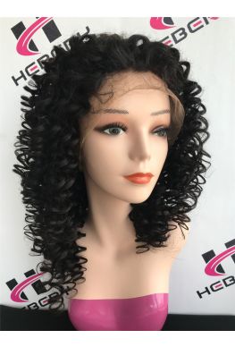 Big curl 360 lace wig unprocessed brazilian virgin bleached knots baby hair--hb015