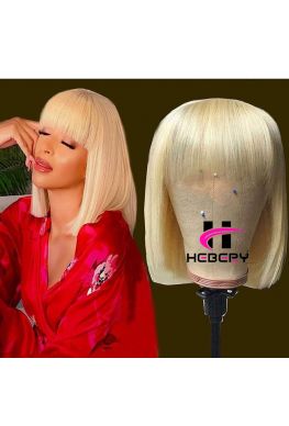 613 color bang bob Machine made wig 100% Virgin human hair-hb242