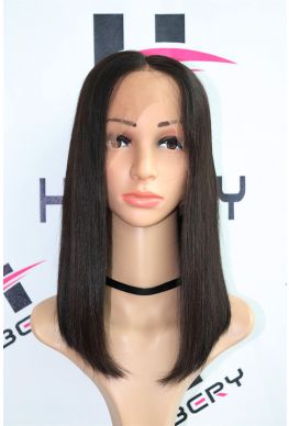 Pre plucked full lace blunt cut bob brazilian virgin human hair--hb444