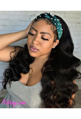 Headband wig body wave hair Brazilian virgin human hair Affordable wigs--hbw06