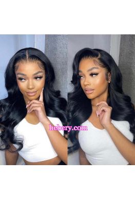 Pre plucked body wave 13x6 wig Glueless Lace front 150% density Brazilian virgin--hb996