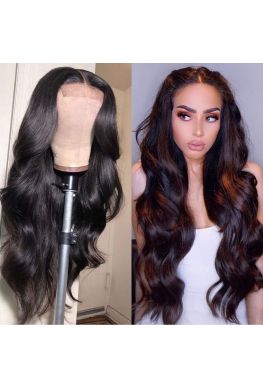 Soft wave 4x4 Lace closure wig Indian virgin human hair--hb434