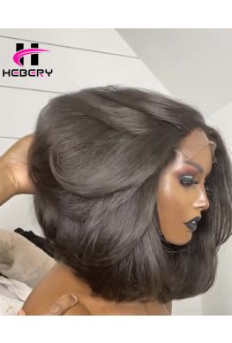 5x5 HD Lace Closure wig Daily Wave Bob Brazilian virgin human hair--HD568
