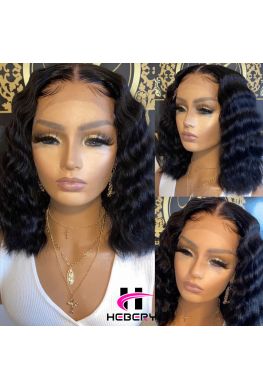 Deep Bob 360 Wig Pre plucked Brazilian Virgin Human Hair--hb358