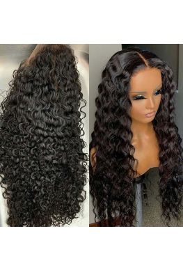 Pre plucked deep wave 360 wig Brazilian virgin bleached knots--hb021