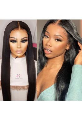 Wear Go Wig Pre Cut Lace Pre plucked 13*6 5*5 HD Lace Wig Silky Straight Brazilian virgin human hair--WG368