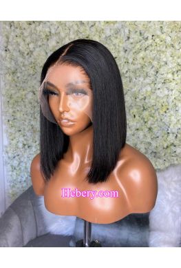 Skin Melt 13*4 HD Lace Front Bob Wig Brazilian Virgin Human Hair Pre plucked --HD679