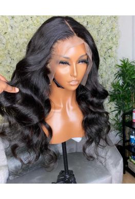 Hebery Skin Melt 13*4 HD Lace Front Wig Brazilian Virgin Human Hair Pre plucked --HD989