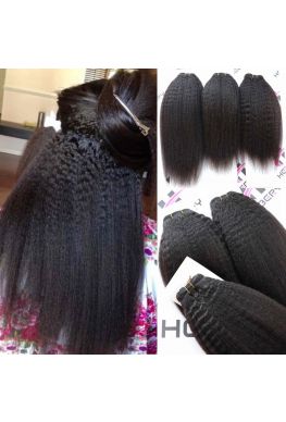 Brazilian Virgin Italian yaki Hair Weave 3 Bundles--hw03