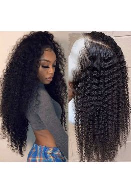 Jerry curl Full lace wig Brazilian virgin human hair--hb369