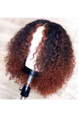 Kinky curly bob pre plucked 360 wig pic color unprocessed Brazilian virgin bleached knots baby hair--hb334