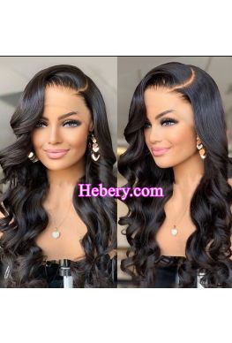 Loose wave 5x5 HD Lace Closure wig undetectable skin melt Brazilian virgin human hair Pre plucked--hd559