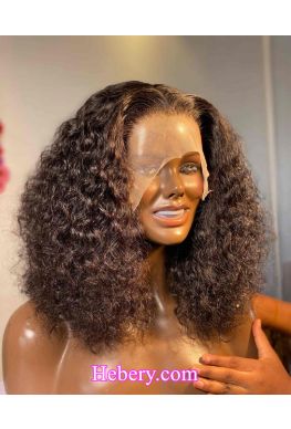 Messy Curl 360 Wig unprocessed Brazilian Virgin Human hair Pre plucked--hb568