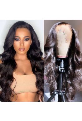 Natural looking wave pre plucked 360 wig brazilian virgin human hair--hb235