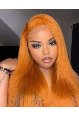 Orange color Glueless Lace front wig--hb901