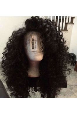 Spanish deep wave 360 wig unprocessed Brazilian virgin hair bleached knots baby hair--hb757