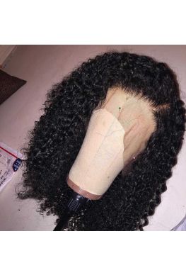 Spiral Romance Curls 360 wig unprocessed Brazilian virgin bleached knots baby hair--hb362