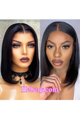 Wear Go Wig Pre Cut Lace Pre plucked 13*6 5*5 HD Lace Wig Silky Straight Bob Style Brazilian virgin human hair--WG362