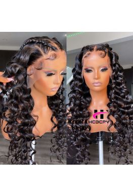 Skin Melt 13*6 HD Lace Front Wig Tight Wave Brazilian Virgin Human Hair Pre plucked--HD478