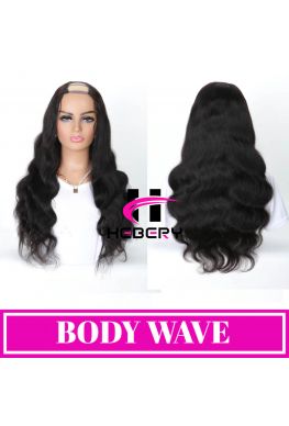 Affordable U part Wig Body Wave Brazilian Virgin Human Hair Beginner Friendly--HU678