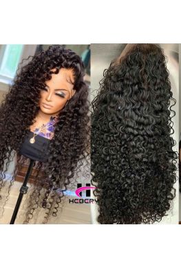 Loose Wand Curls 13*6 HD Lace Front Wig Brazilian Virgin Pre plucked--hd988
