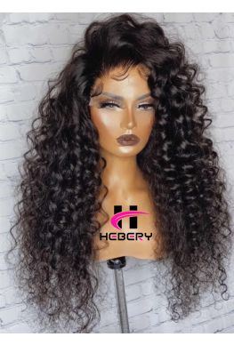 Wand curls 5x5 HD Lace Closure wig Brazilian virgin human hair Pre plucked Hairline--hd529