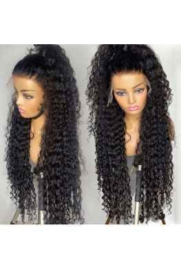 Skin Melt 13*6 HD Lace Front Wig Water Wave Brazilian Virgin Human Hair Pre plucked--HD669