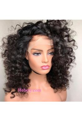 5x5 HD Lace Closure wig undetectable skin melt Pineapple Curly Brazilian virgin human hair Pre plucked--hd554