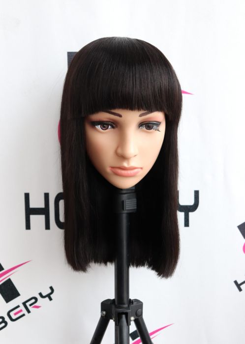 blunt bob with bangs wig