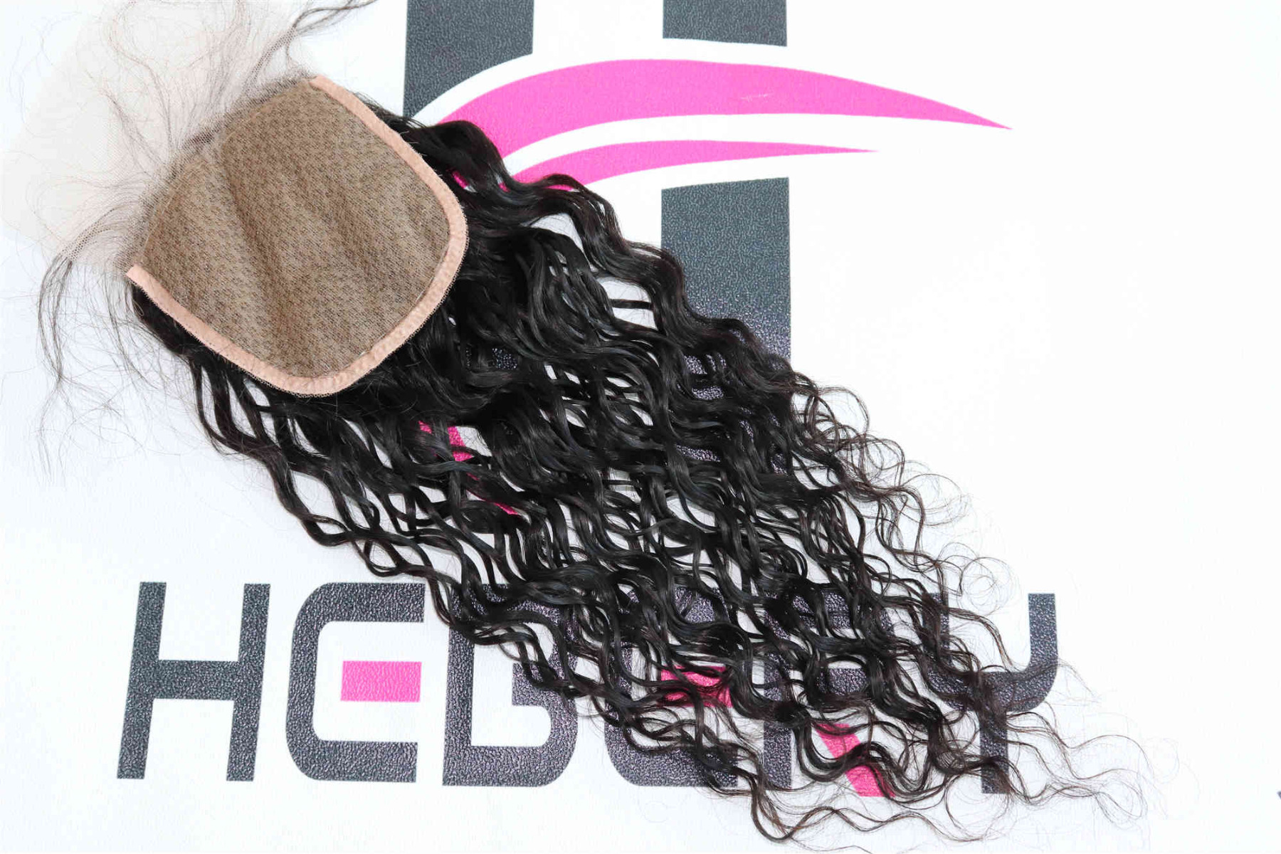 curly silk top closure